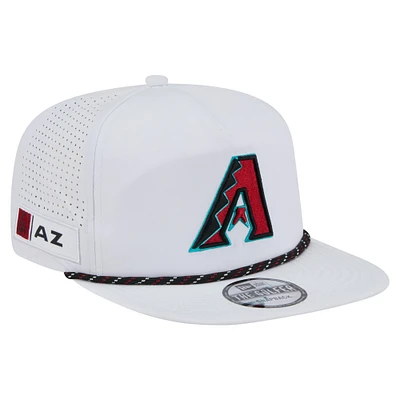 Men's New Era White Arizona Diamondbacks Perforated Golfer Snapback Hat