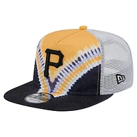 Men's New Era Pittsburgh Pirates Tie-Dye Golfer Trucker Adjustable Hat