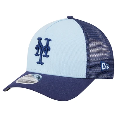 Men's New Era Light Blue/Navy New York Mets 2-Tone Color Pack 9FORTY Adjustable Trucker Hat