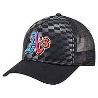Men's New Era Black Athletics Gradient 9FORTY A-Frame M-Crown Trucker Adjustable Hat