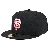 Men's New Era Black San Francisco Giants Tonal Koi 59FIFTY Fitted Hat