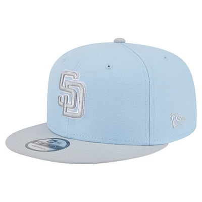 Man's New Era Light Blue/Gray San Diego Padres 2-Tone Color Pack 9FIFTY Snapback Hat