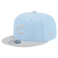 Man's New Era Light Blue/Gray Chicago Cubs 2-Tone Color Pack 9FIFTY Snapback Hat