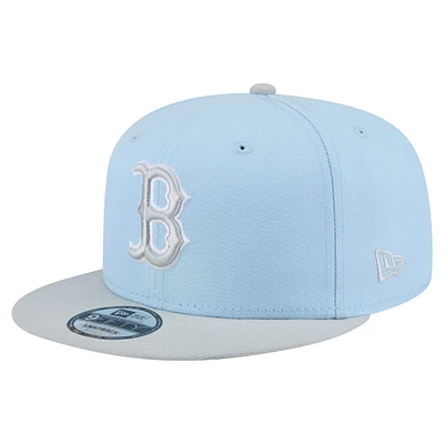 Men's New Era Light Blue/Gray Boston Red Sox 2-Tone Color Pack 9FIFTY Snapback Hat