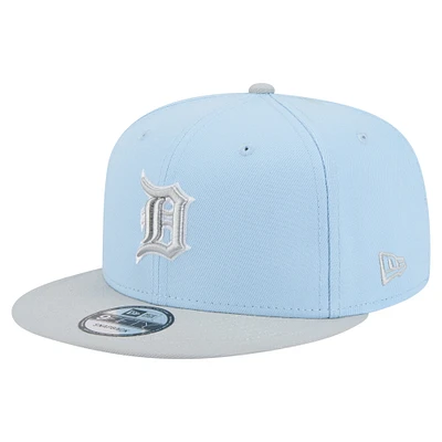 Man's New Era Light Blue/Gray Detroit Tigers 2-Tone Color Pack 9FIFTY Snapback Hat