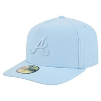 Men's New Era  Light Blue Atlanta Braves Color Pack A-Frame 59FIFTY Fitted Hat