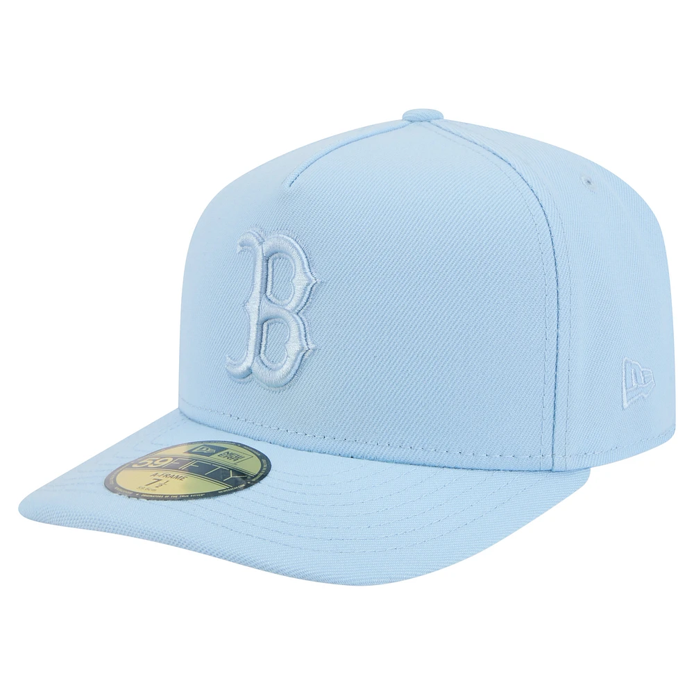 Men's New Era  Light Blue Boston Red Sox Color Pack A-Frame 59FIFTY Fitted Hat