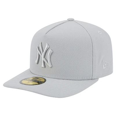 Men's New Era  Gray York Yankees Colorpack A-Frame 59FIFTY Fitted Hat