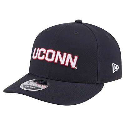 Men's New Era Navy UConn Huskies Low Profile 9FIFTY Snapback Hat