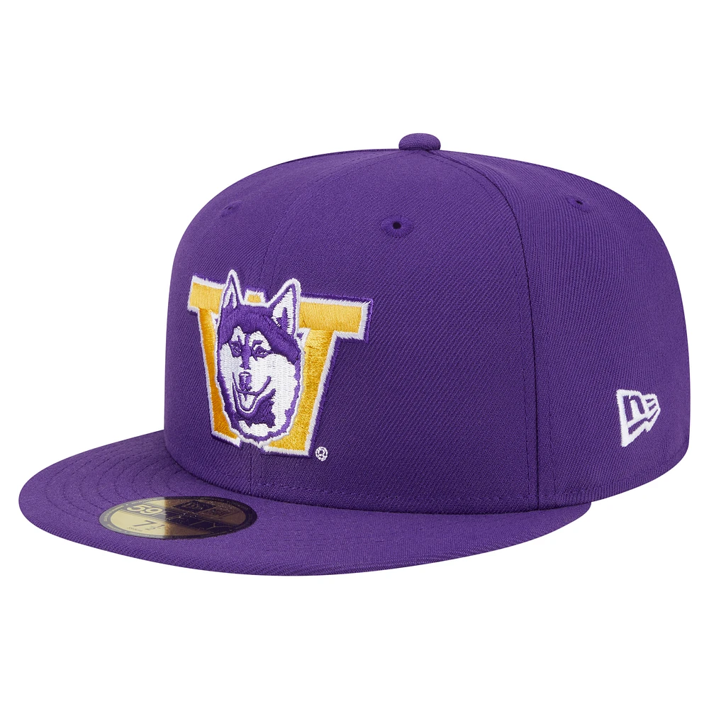 Men's New Era Purple Washington Huskies Vault 59FIFTY Fitted Hat