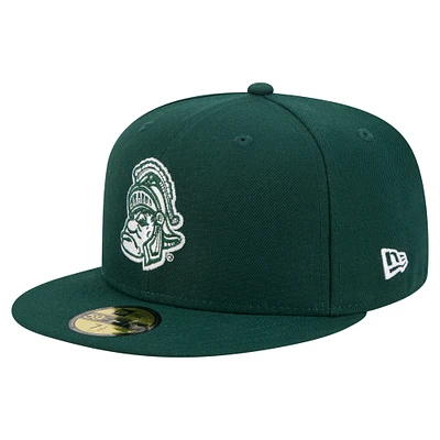 Men's New Era Green Michigan State Spartans Vault 59FIFTY Fitted Hat