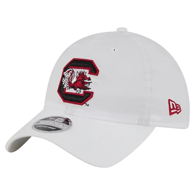 Men's New Era White South Carolina Gamecocks Active Ripstop 9TWENTY Adjustable Hat