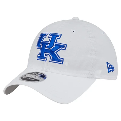 Men's New Era White Kentucky Wildcats Active Ripstop 9TWENTY Adjustable Hat