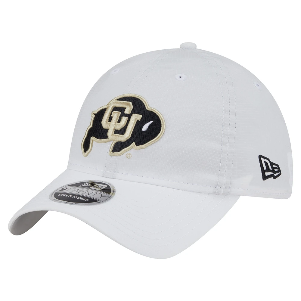 Men's New Era White Colorado Buffaloes Active Ripstop 9TWENTY Adjustable Hat