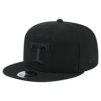 Men's New Era Black Tennessee Volunteers Adventure Canvas Split Panel 9FIFTY Snapback Hat