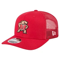Men's New Era Red Maryland Terrapins Primary 9SEVENTY Trucker Stretch-Snap Hat