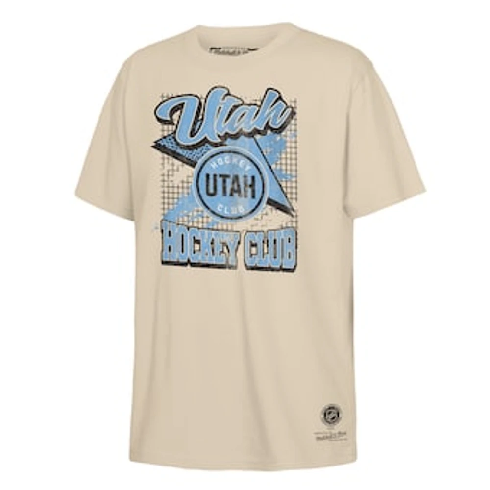 Youth Mitchell & Ness Natural NHL Utah Off The Grid T-Shirt