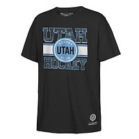 Youth Mitchell & Ness Black NHL Utah Center Ice T-Shirt