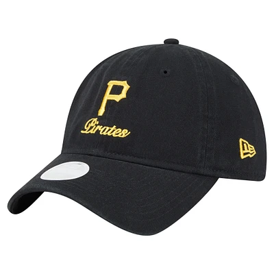 Women's New Era  Black Pittsburgh Pirates Preppy Team 9TWENTY Adjustable Hat