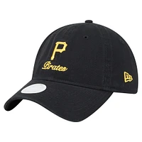 Women's New Era  Black Pittsburgh Pirates Preppy Team 9TWENTY Adjustable Hat