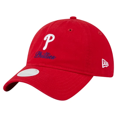 Women's New Era  Red Philadelphia Phillies Preppy Team 9TWENTY Adjustable Hat