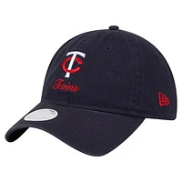 Women's New Era  Navy Minnesota Twins Preppy Team 9TWENTY Adjustable Hat