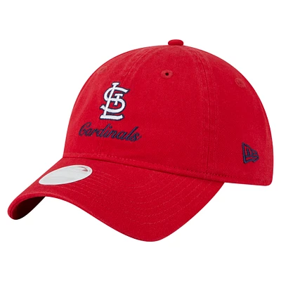 Women's New Era  Red St. Louis Cardinals Preppy Team 9TWENTY Adjustable Hat