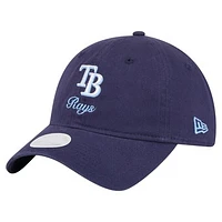 Women's New Era  Navy Tampa Bay Rays Preppy Team 9TWENTY Adjustable Hat