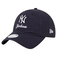 Women's New Era  Navy New York Yankees Preppy Team 9TWENTY Adjustable Hat