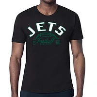 Men's Starter Black New York Jets Half Ball Logo T-Shirt