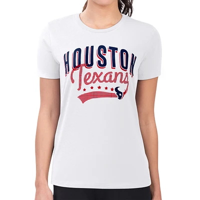 Women's G-III 4Her by Carl Banks White Houston Texans Filigree T-Shirt