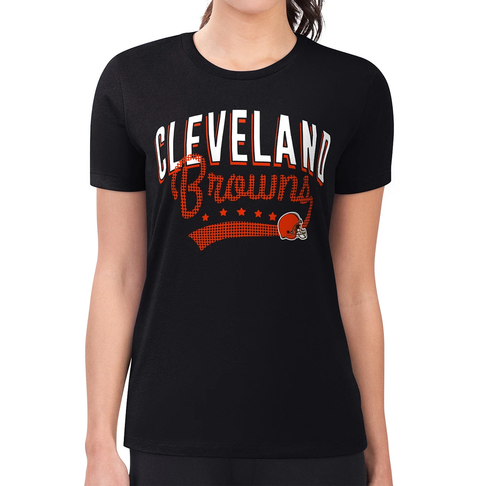 Women's G-III 4Her by Carl Banks Cleveland Browns Filigree T-Shirt