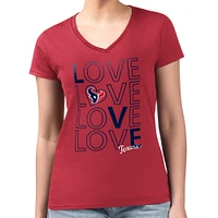 Women's G-III 4Her by Carl Banks Red Houston Texans Large Love Team V-Neck T-Shirt