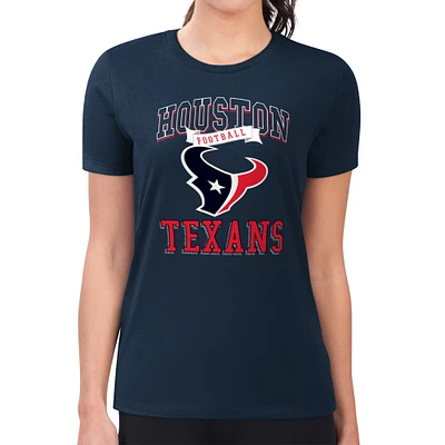 Women's G-III 4Her by Carl Banks Navy Houston Texans Team Graphic T-Shirt