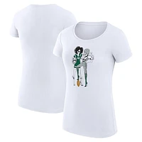 Women's G-III 4Her by Carl Banks White New York Jets Football Girls Fitted T-Shirt