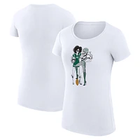 Women's G-III 4Her by Carl Banks White New York Jets Football Girls Fitted T-Shirt