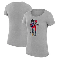 Women's G-III 4Her by Carl Banks Heather Gray Houston Texans Football Girls Fitted T-Shirt