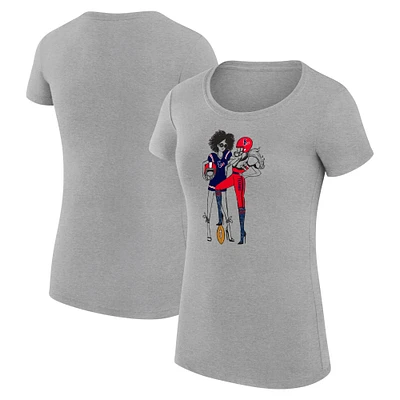 Women's G-III 4Her by Carl Banks Heather Gray Houston Texans Football Girls Fitted T-Shirt
