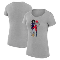 Women's G-III 4Her by Carl Banks Heather Gray Houston Texans Football Girls Fitted T-Shirt