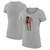 Women's G-III 4Her by Carl Banks Heather Gray Cleveland Browns Football Girls Fitted T-Shirt