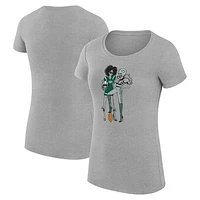 Women's G-III 4Her by Carl Banks Heather Gray New York Jets Football Girls Fitted T-Shirt