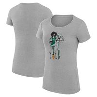 Women's G-III 4Her by Carl Banks Heather Gray New York Jets Football Girls Fitted T-Shirt