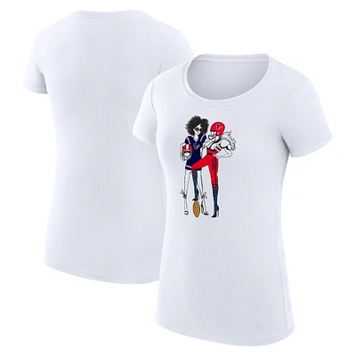Women's G-III 4Her by Carl Banks White Houston Texans Football Girls Fitted T-Shirt