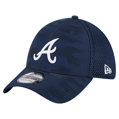Youth New Era Navy Atlanta Braves Camo 39THIRTY Flex-Fit Hat