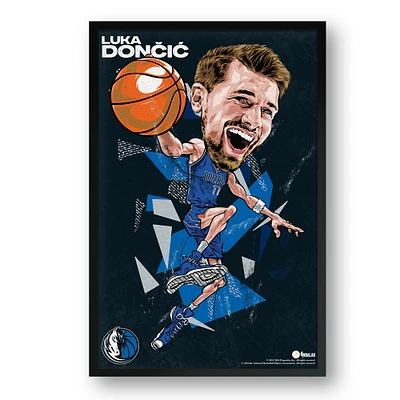 Luka Dončić Dallas Mavericks Framed 14" x 20" Player Caricature Art