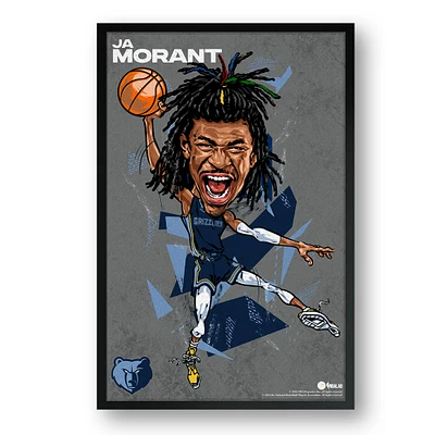 Ja Morant Memphis Grizzlies Framed 14" x 20" Player Caricature Art