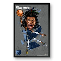 Ja Morant Memphis Grizzlies Framed 14" x 20" Player Caricature Art