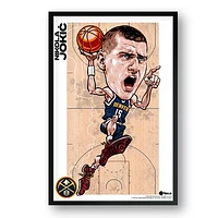 Nikola Jokic Denver Nuggets Framed 14" x 20" Player Caricature Art