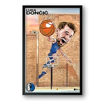 Luka Dončić Dallas Mavericks Framed 27" x 39" Player Caricature Art