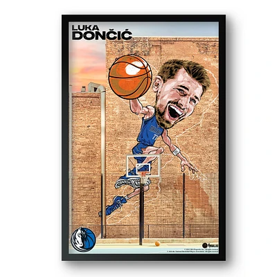 Luka Dončić Dallas Mavericks Framed 27" x 39" Player Caricature Art